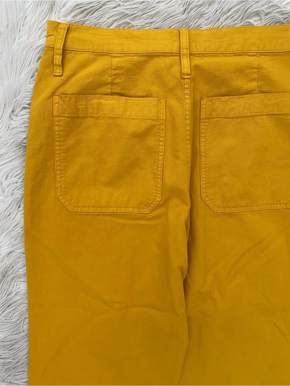 J. Crew Tall Slim Wide Leg Pants Golden Mustard Yellow Business Casual 30T